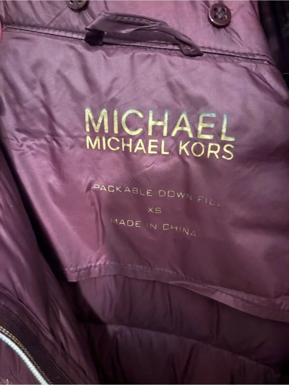 Michael Kors puffer jacket